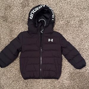 Under Armour Black Hooded Puffer Jacket
